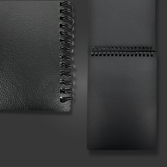 Papierblock schwarz "Leather"